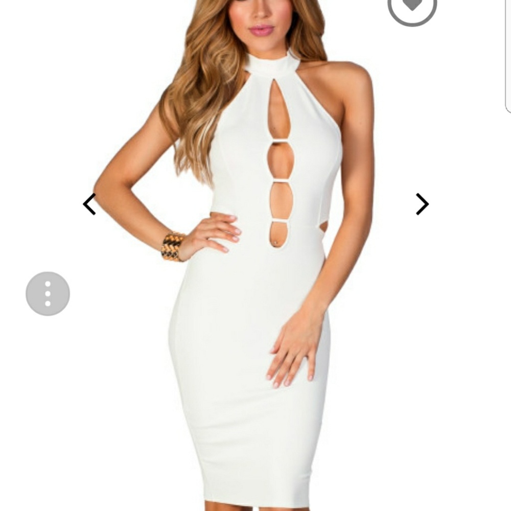 White halter dress